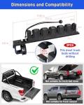 Aluminum Fishing Rod Holder for Truck, Heavy Duty Truck Bed Fishing Pole Holders, Stable Fishing Rod Storage Rack Holds 6 Rods with C-Clamp Mount and Vertical or Horizontal Placement for Space-Saving