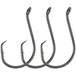 Dr.Fish 100 Pack Octopus Circle Hooks, Saltwater & Freshwater Fishing Hooks, #8-#10/0, Offset, Catfish, Tuna, Striper, Snapper, Bass Fishing #2
