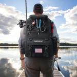 Piscifun 52L Fishing Tackle Backpack with Rod Holders & 4 Tackle Boxes, Water-Resistant Large Tackle Bag for Fishing Gear Storage with Rain Cover, Black