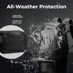 Piscifun 52L Fishing Tackle Backpack with Rod Holders & 4 Tackle Boxes, Water-Resistant Large Tackle Bag for Fishing Gear Storage with Rain Cover, Black