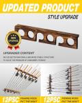 Ghosthorn Holds Up to 6 Rods Fishing Pole Rod Racks Wall or Ceiling Mounted Fishing Pole Rod Holders for Garage Storage Organizer Fishing Gear Equipment for Men Women