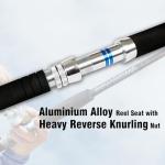 Fiblink 1-Piece/ 2-Piece Saltwater Offshore Trolling Rod Big Game Rod Conventional Boat Fishing Pole (2-Piece, 6' - 30-50lbs)