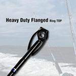 Fiblink 1-Piece/ 2-Piece Saltwater Offshore Trolling Rod Big Game Rod Conventional Boat Fishing Pole (2-Piece, 6' - 30-50lbs)