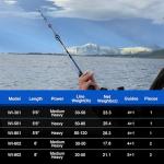 Fiblink 1-Piece/ 2-Piece Saltwater Offshore Trolling Rod Big Game Rod Conventional Boat Fishing Pole (2-Piece, 6' - 30-50lbs)