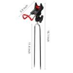 Nicunom 2 Pack Fishing Rod Holders - 360 Degree Adjustable Fishing Pole Rack Stand for Bank, Beach, Ground - Gifts for Men