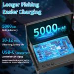 Underwater Fishing Camera TMACTIME 1080P HD, Portable Fish Finder with 4.3" LCD Display & Infrared Night Vision Light, IP68 Waterproof & 5000mAh, Fishing Camera for Ice Lake Boat Kayak Fishing - 15M