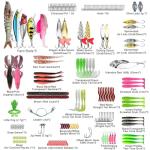 193PCS Fishing Lures Kit with Tackle Box, Freshwater Saltwater Bass Lures Set – Hard Baits, Soft Plastic Worms, Crankbaits, Spinner Baits, Frog Lures, Fishing Hooks & Accessories