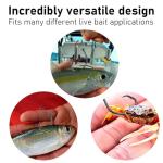 Dr.Fish 30 Pack Circle Hooks 3X Strong in-Line for Saltwater & Freshwater, Live Bait Non-Offset Fishing Hooks for Striper, Catfish, Mackerel, Bass, Tuna 2/0