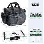 Ghosthorn Fishing Tackle Box, Waterproof 3600 and 3700 Tackle Trays, Plastic Tackle Box Organizer with Removable Dividers Storage Lure Box for Lures 1 and 4 Pack (Fishing Tackle Bags)