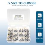 36pcs Fishing Sinkers Kit, Drop Shot & Casting Weights for Bass and Catfish, Saltwater Freshwater Fishing Tackle