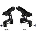 ZENFUN 2 Pack Fishing Boat Rods Holder, 360 Degree Rotation Adjustable Fishing Rods Racks, Large Clamp Opening Folding Rod Holder for Canoe, Kayaks, Easy Installation, Bonus Screws