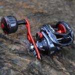 Sougayilang Baitcaster Fishing Reel, 400 Size with 35lbs Max Drag 6.3:1 Gear Ratio, Low Profile Casting Reel for Musky- Right Handed