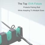 Fishing Rod Rack Holders Wall-Mounted Fishing Pole Holder & Rack, Fishing Pole Holders for Garage & Boat 6-Rod Storage Racks(Vertical Green, 1 Pair)