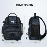 KastKing BaitSpace Standard Fishing Tackle Sling Bag, Water-resistant Backpack & Sling Pack for Bank, Wader & Boat Fishing, Rod & Beverage Holder, Adjustable Straps, Durable Nylon Fabric