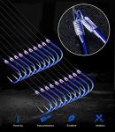 AMHDV Small Fishing Hooks with Line, Super Quick Penetration Fishing Hook Tie Nylon Line (Pack of 20) (20#)