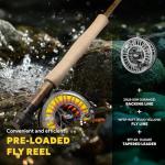 SF SF-003 Pro Fly Fishing Reel for Freshwater - CNC Machined, Mid Arbor Design, Smooth Drag System, Lightweight Aluminum Body - 5/6wt, Gunmetal Gray & Black,Pre-Loaded Fluorescent Yellow Fly Line Kit