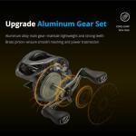 SOLOKING Flyplum Baitcasting Fishing Reels, 5.6oz Ultralight Baitcaster Fishing Reel with 12lb Drag Power, 8.1:1 Gear Ratio and 6+1 Bearing Reels Equipped for Saltwater Freshwater Outdoor - Right Hand