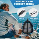 FLISSA Floating Fishing Net, Folding Fish Net for Portablity and Storage, Durable Landing Net for Salmon, Catfish, Bass, Trout Fishing, Great for Fly Fishing, Kayak or Boat Fishing