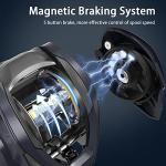 Tempo Resolute Low Profile Baitcasting Reels, Super Smooth Fishing Reel with 9+1 BB, 20 lbs Carbon Fiber Drag,6.7oz Ultralight Baitcaster Reels,5.6:1/6.6:1/7.3:1 Gear Ratio Casting Reel