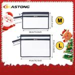 KASTONG Fishing Christmas Gift Fisinhg BaitShield Tackle Storage Bag 2 Layer Water-resistant Fishing Bait PVC Clear Storage Bag Great New Year Gift for Fising man Husband Boyfriend Dad (2pcs(1M+1L))