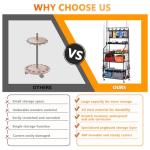 Lezbanz Upgraded Heavy Duty Fishing Rod Rack for Garage, Fishing Pole Holders for 12 Rods with Hooks and Pegboard, Fishing Cart with Reel Rack, Fishing Gear Holder