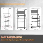 Lezbanz Upgraded Heavy Duty Fishing Rod Rack for Garage, Fishing Pole Holders for 12 Rods with Hooks and Pegboard, Fishing Cart with Reel Rack, Fishing Gear Holder