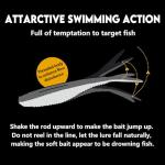 Eupheng Crappie Lures Kit, Fishing Grubs Worms Shad Minnow Paddle Tail Swimbaits, Coloful Fishing Soft Plastic Lures for Crappie Panfish Walleye Trout Bass