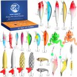Fishing Lure Advent Calendar 2025 Adult Fishing Advent Calendar Fishing Gifts For Men Teens Boys 24 Days Christmas Countdown Calendar Fishing Tackle Lures Gifts For Men