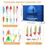 Fishing Lure Advent Calendar 2025 Adult Fishing Advent Calendar Fishing Gifts For Men Teens Boys 24 Days Christmas Countdown Calendar Fishing Tackle Lures Gifts For Men