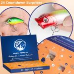 Fishing Lure Advent Calendar 2025 Adult Fishing Advent Calendar Fishing Gifts For Men Teens Boys 24 Days Christmas Countdown Calendar Fishing Tackle Lures Gifts For Men