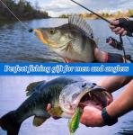 Fishing Lures Kit Fishing Tackle Box with Soft Bait, Crankbaits, Floats, Spoon, Hooks, Weights, Jig Heads for Bass, Trout, Freshwater Saltwater Fishing Lure Gift Set for Men Anglers (154 Pcs)