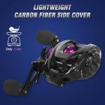 Baitcasting Reel, Baitcasting Fishing Reel, Aviation-Aluminium Spool, Aluminum Star-Shaped Trailer and Handle Arm, Magnetic Brake System, 7.1:1 Gear Ratio, 18+1 Stainless Steel Bearing, Left Hand