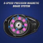 Baitcasting Reel, Baitcasting Fishing Reel, Aviation-Aluminium Spool, Aluminum Star-Shaped Trailer and Handle Arm, Magnetic Brake System, 7.1:1 Gear Ratio, 18+1 Stainless Steel Bearing, Left Hand