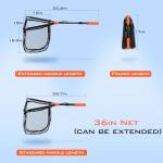 KastKing Pontus Fishing Net, Foldable & Lightweight Landing Net with Built in Length Scale, Strength Aluminum Handle, Fishing Gear and Gift for Men