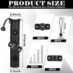 Seenelling 2 PCS Pole Mount Fishing Rod Holders for Bike Rack Rotatable Fishing Chair Pole Holders with Mount Clamp for Boat Bicycle Motorcycle Kayak Cart(Black)