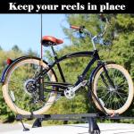 Seenelling 2 PCS Pole Mount Fishing Rod Holders for Bike Rack Rotatable Fishing Chair Pole Holders with Mount Clamp for Boat Bicycle Motorcycle Kayak Cart(Black)