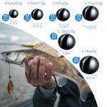 SANWEAL120PCS/200PCS Fishing Weights Sinkers - Premium Split ShotFishing Weights Sinkers - Round Removable Fishing Sinkers - 5/6 Sizes