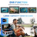 FarmNix Underwater Fishing Camera, 7" LCD Monitor with 10000mAh, Waterproof Portable Fish Finder, Underwater Camera for Fishing & Ice Fishing, 32GB DVR, IR LED 98FT Depth for Ice Lake Boat Fishing