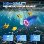 FarmNix Underwater Fishing Camera, 7" LCD Monitor with 10000mAh, Waterproof Portable Fish Finder, Underwater Camera for Fishing & Ice Fishing, 32GB DVR, IR LED 98FT Depth for Ice Lake Boat Fishing