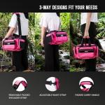 Goture Fishing Tackle Bag, Soft Side 600D Water-Resistant Cross Body Sling Fishing Bag, Small Saltwater Gear Storage Tactical Bags Store Up to 3 3600 Tackle Boxes(Not Included),14.96"x9.06"x7.48"