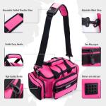 Goture Fishing Tackle Bag, Soft Side 600D Water-Resistant Cross Body Sling Fishing Bag, Small Saltwater Gear Storage Tactical Bags Store Up to 3 3600 Tackle Boxes(Not Included),14.96"x9.06"x7.48"