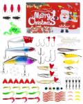 UCEC Fishing, Fishing Lures Kit for Bass, Trout & Salmon, Premium Fishing Gifts for Men, Mystery Tackle Box, Ideal Christmas and Valentine's Day for Men & Boyfriend,75PCS