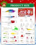 UCEC Fishing, Fishing Lures Kit for Bass, Trout & Salmon, Premium Fishing Gifts for Men, Mystery Tackle Box, Ideal Christmas and Valentine's Day for Men & Boyfriend,75PCS
