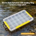 DOWELL Tackle Boxes, Plastic Tackle Storage Box Set, 4 Assorted Sizes with Removable Dividers, Fishing Tackle & Parts Organizer (4 Packs Trays)