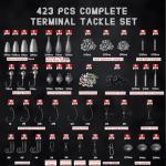 Vipfish Fishing Accessories Kit, 264/423PCS Fishing Tackle Box with Hooks, Weights, Sinkers for Bass Trout, Gifts for Men,Kids