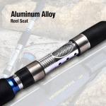 Fiblink 3-Piece Spinning Rod Heavy Spinning Fishing Rod Portable Fishing Rod Carbon Spin Rod (30-50-Pound Test)