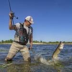 Bnqoe Fishing Backpack Fishing Tackle Storage Bag Fishing Gear with Rod Holder Small Sling Backpack for Outdoor Fish,Hiking,Travel,Hunting(C-Black)