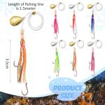 LaRandom 6 Pcs Glow Fresh Water Kokanee Salmon Trolling Lures with Pre-Rigged Octopus Hooks - Spinner Blades, Synthetic Skirts Kokanee Hoochies for Salmon Fishing