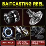 Sougayilang Fishing Reel Reels, Carbon Fiber 22LBs Max Drag,Aluminum and CNC Spool,Freshwater Spinning Reel,5.0:1/4.7:1,4000Series