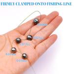 230pcs Fishing Weights Sinkers - Split Shot Fishing Sinkers Kit, 5 Size Round Removable Lead Fishing Weights, 1 Round Box Set Fishing Sinkers for Freshwater Saltwater(Blue Box) (230Pcs)